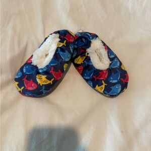 Colorful Fish Print Toddler Slippers
